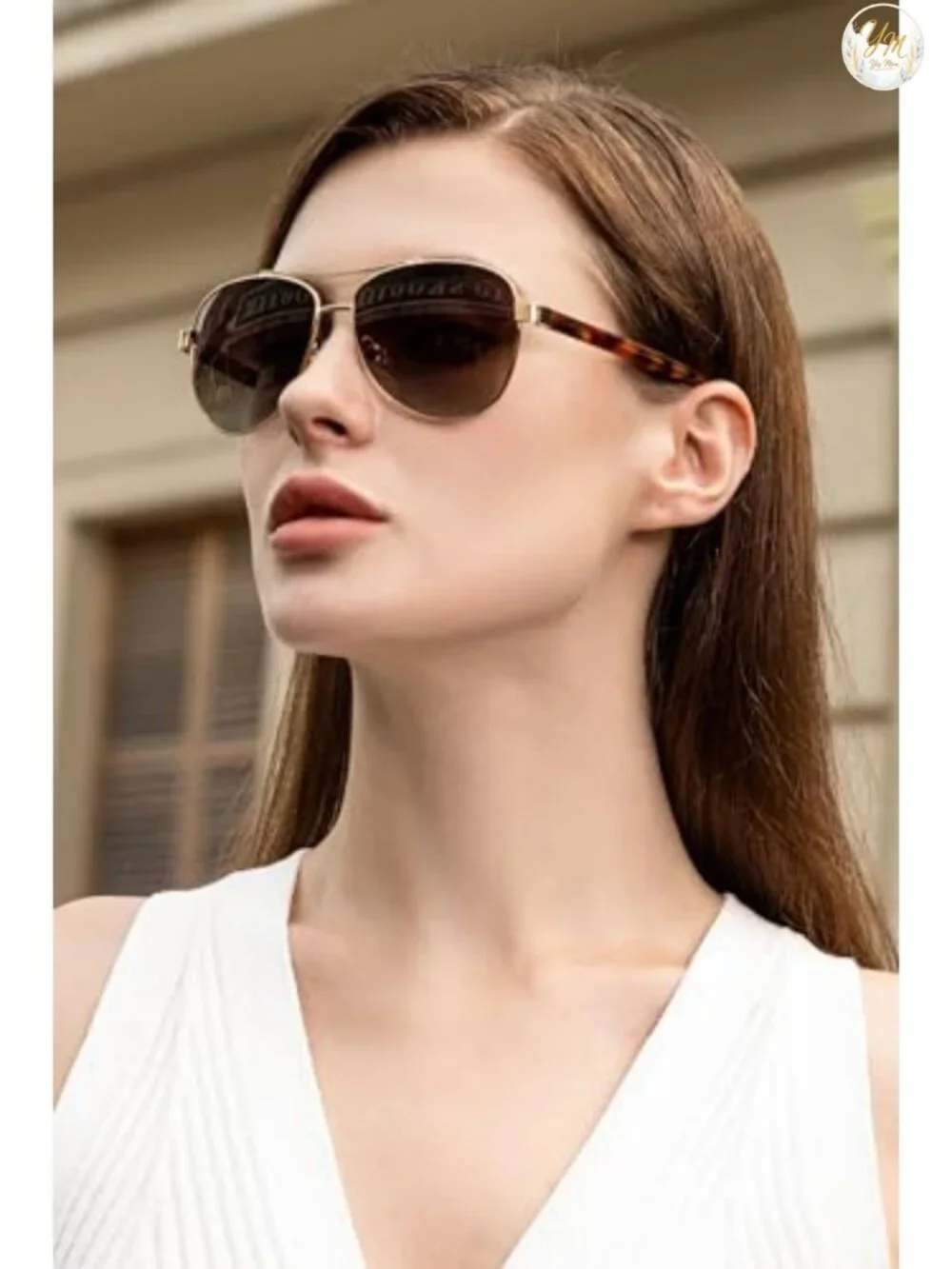 Polarized Sunglasses for Women UV400 Acetate Metal Frame